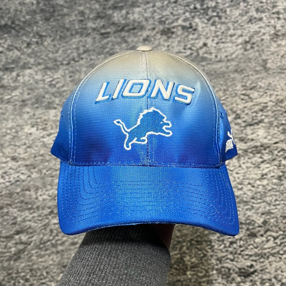 Vintage 90s Detroit Lions Hat Puma Pro Line NFL Embroidered Logo Adjustable